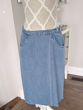 Vintage denim skirt.